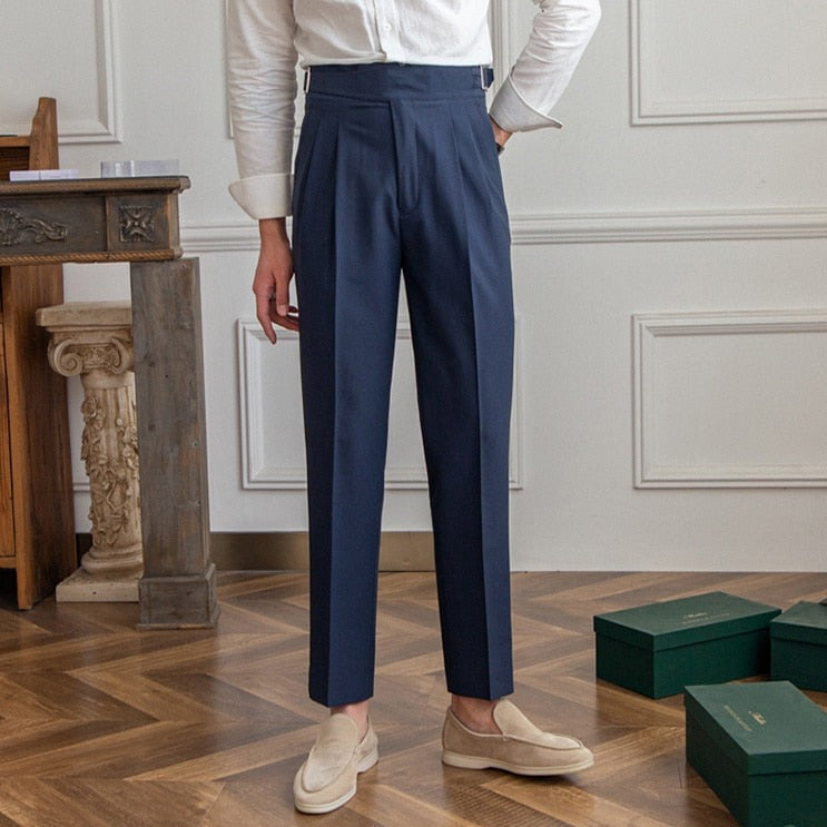 Axel | Heren Hoge Taille Broek – Klassieke En Moderne Elegant