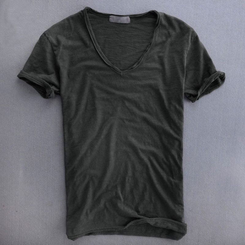 Robert | T-Shirt Homme À Col V – Style Minimaliste Et Intemporel