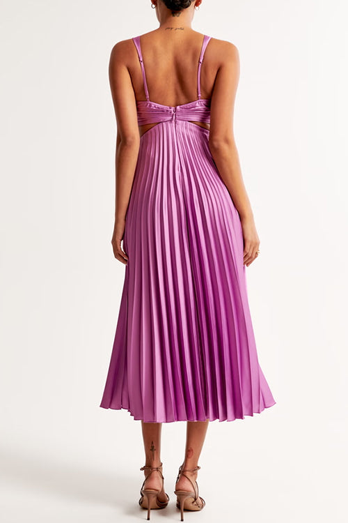 Caroline | Abito Lungo Plissettato Con Ritagli – Eleganza Moderna