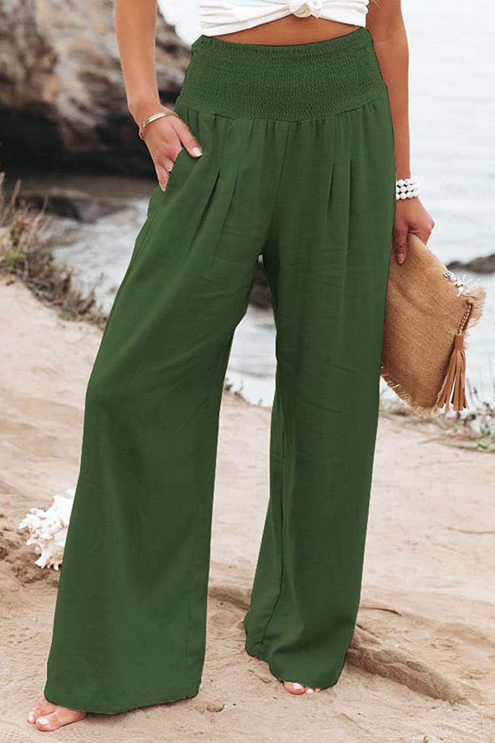 Sandra | Pantalón Palazzo – Cintura Alta y Elegancia Fluida