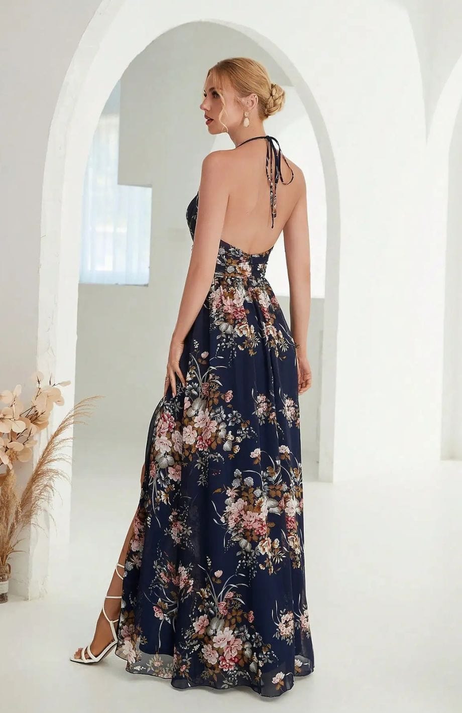 Eva | Elegant Kjole Med Print – Perfekt Til Bryllupper