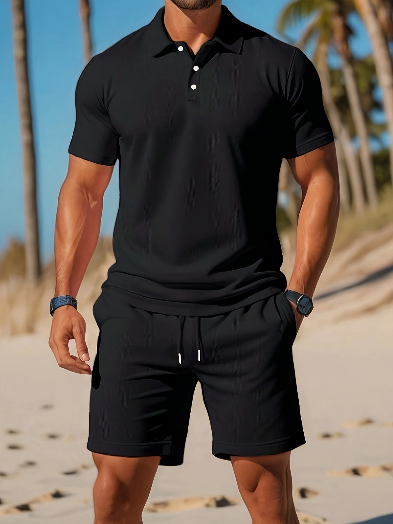 Charlie | Conjunto de Polo y Pantalón Corto para Hombre Confortable y Estiloso