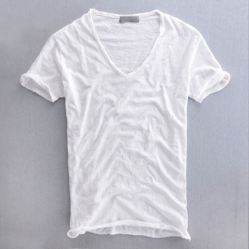 Robert | T-Shirt Homme À Col V – Style Minimaliste Et Intemporel