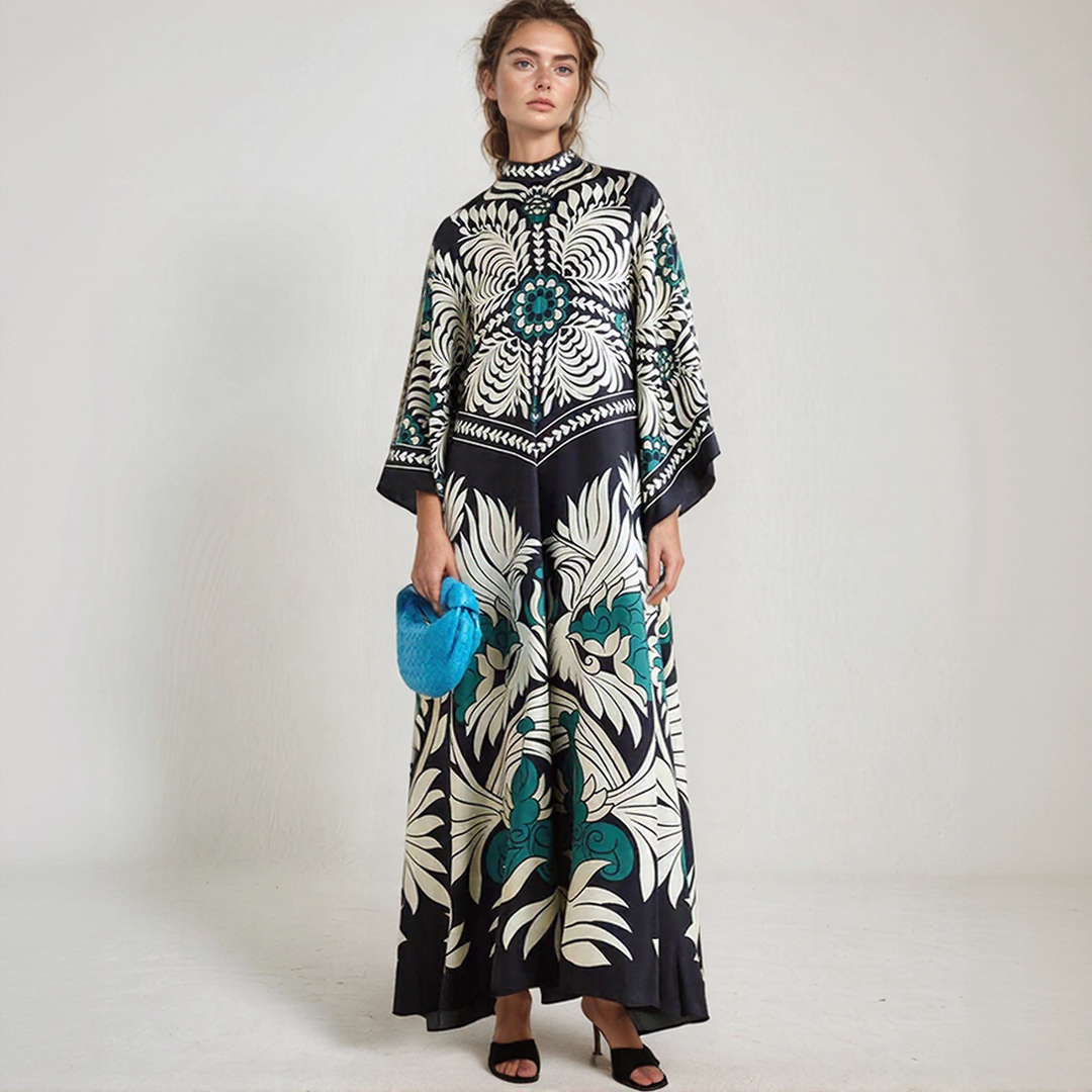 Djamila | Bohemian Maxi Kaftan Dress – Relaxed and Fluid Elegance