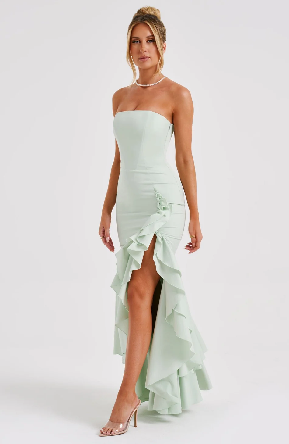 Aurore | Robe Fendue Élégante à Volants