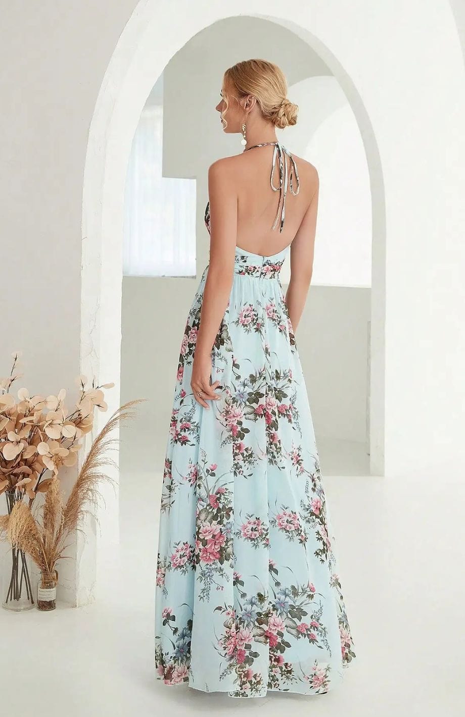 Eva | Elegant Kjole Med Print – Perfekt Til Bryllupper