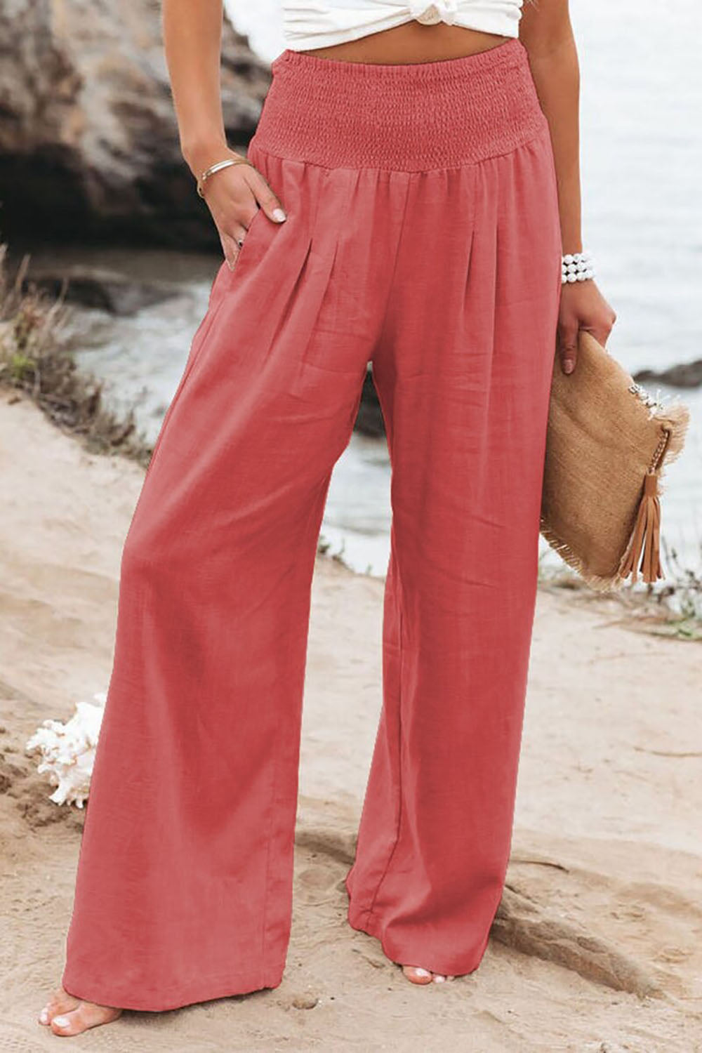 Sandra | Pantalón Palazzo – Cintura Alta y Elegancia Fluida