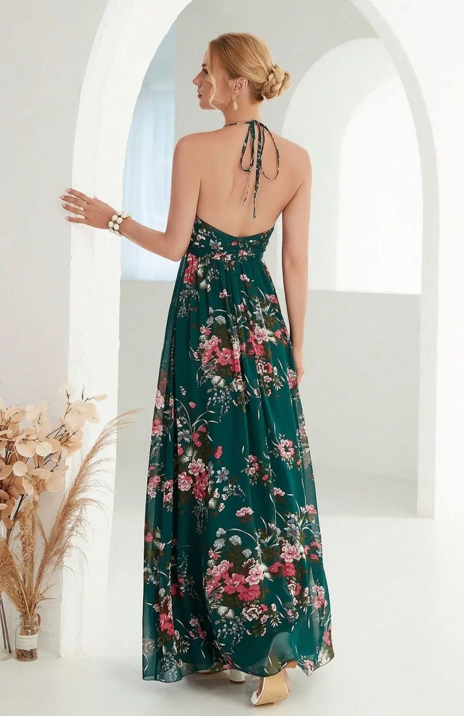 Eva | Elegant Kjole Med Print – Perfekt Til Bryllupper