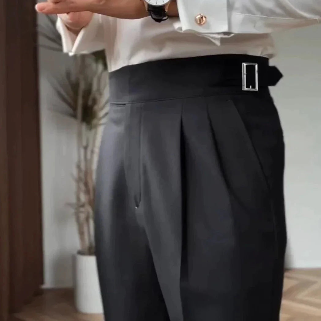 Axel | Heren Hoge Taille Broek – Klassieke En Moderne Elegant
