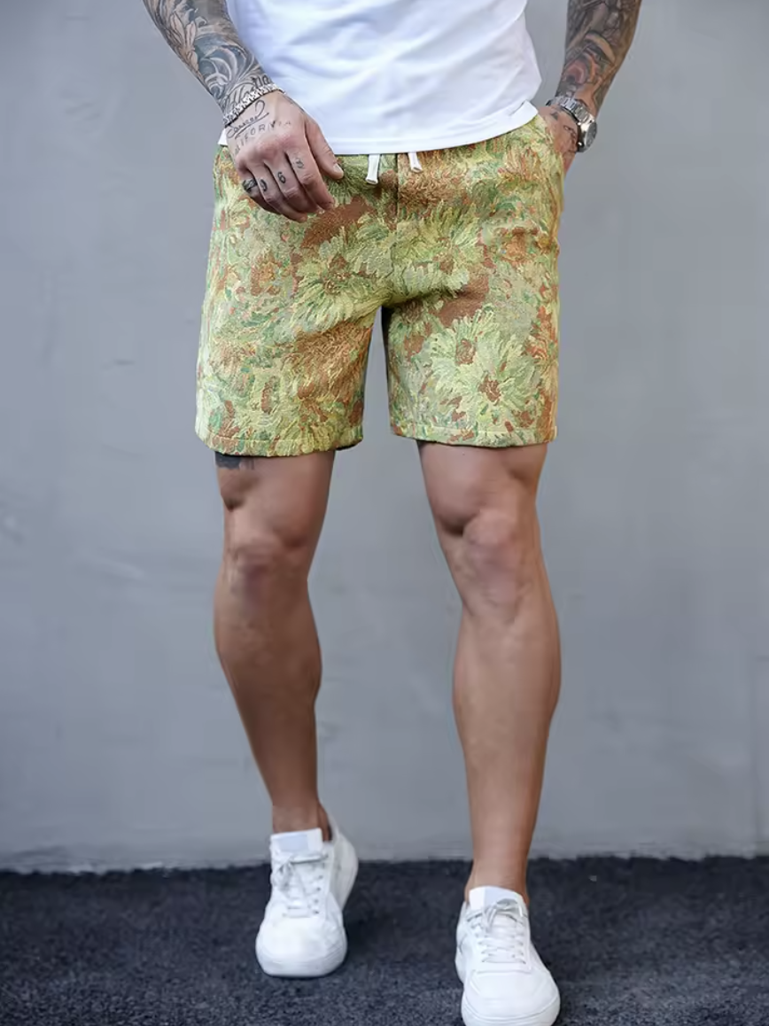 Thomas|Stile Estivo Uomo a Fiori Corto Confortevole