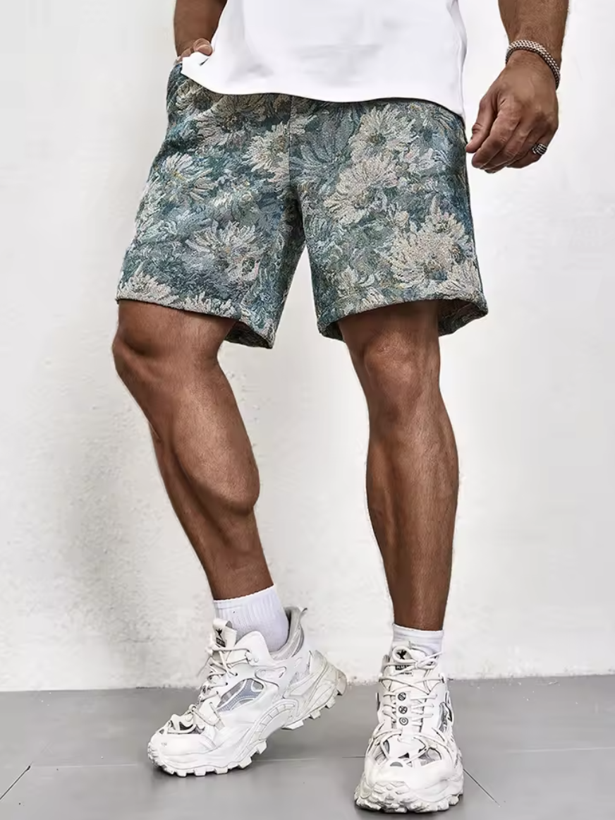 Thomas|Stile Estivo Uomo a Fiori Corto Confortevole