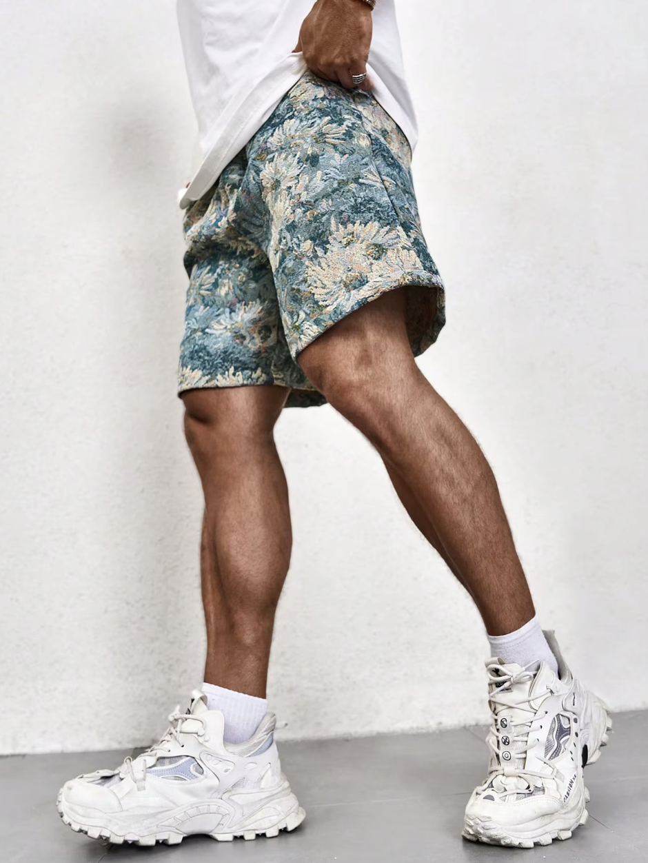 Thomas|Stile Estivo Uomo a Fiori Corto Confortevole