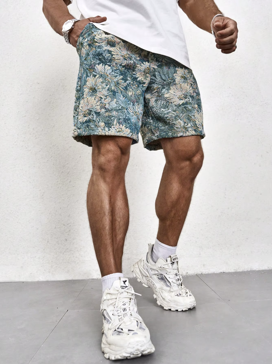 Thomas|Stile Estivo Uomo a Fiori Corto Confortevole