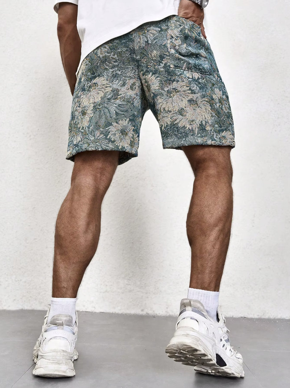 Thomas|Stile Estivo Uomo a Fiori Corto Confortevole
