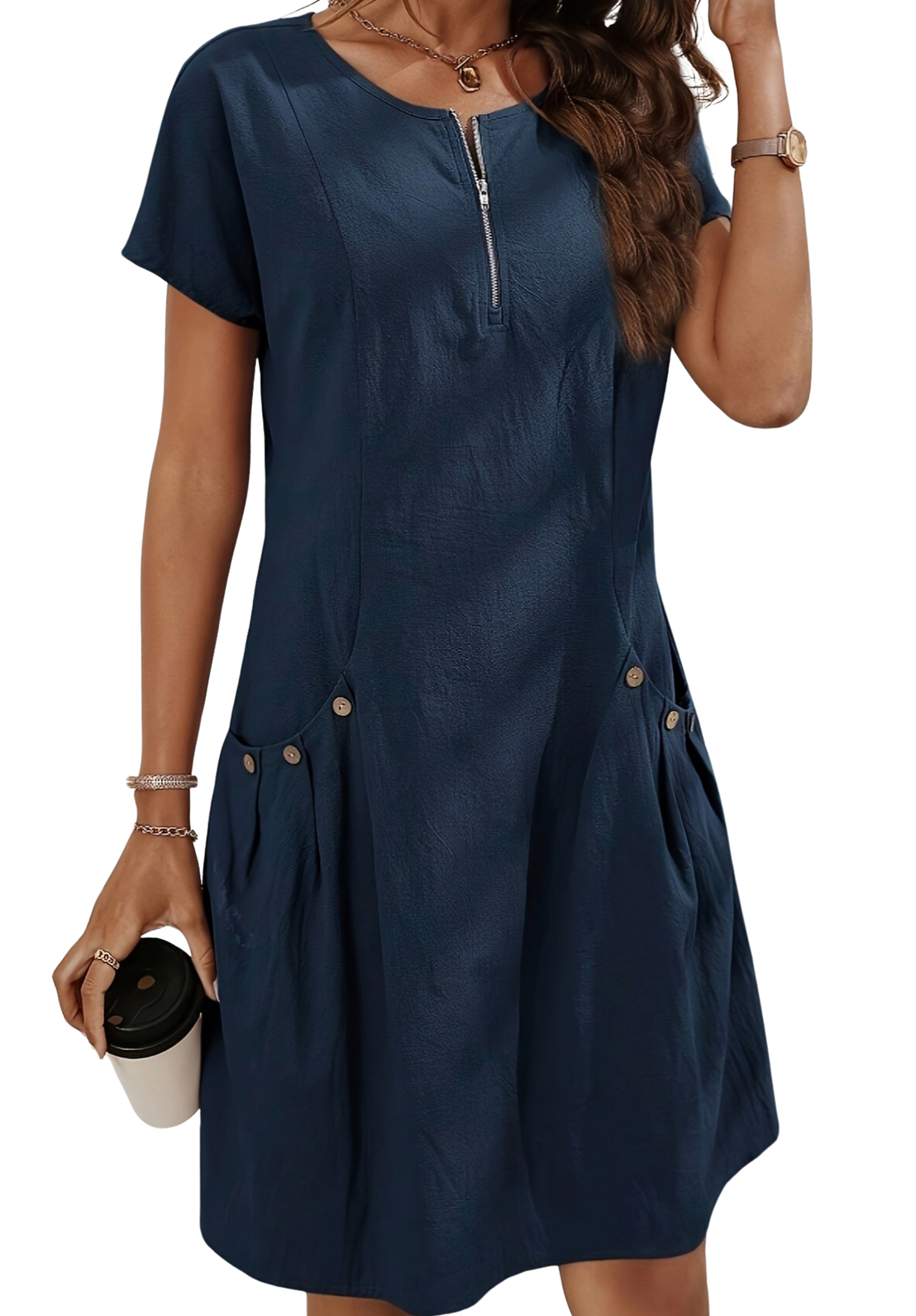 Marie | Vestido Informal – Ligereza y Cierre Moderno 