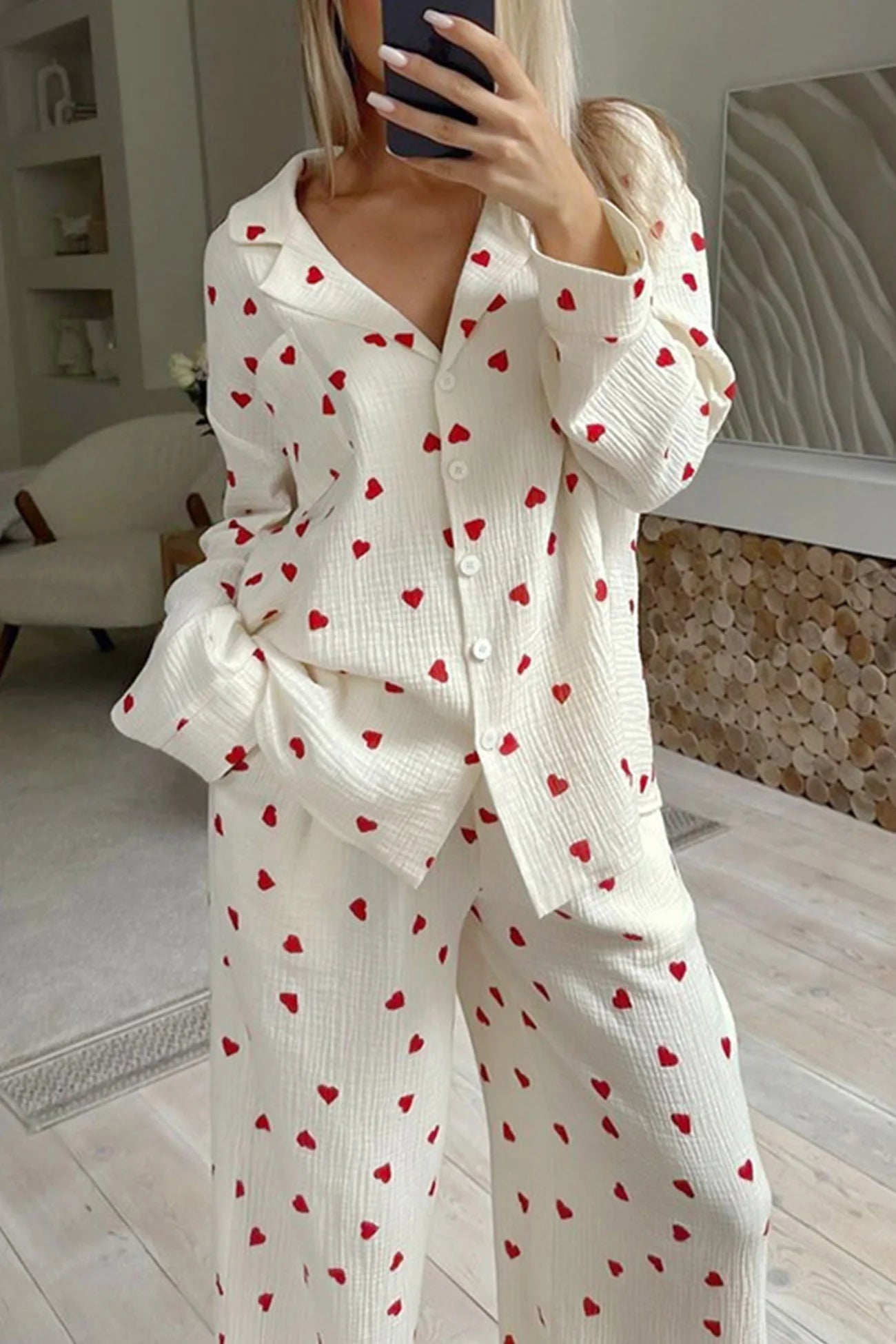 Rokia | Dames Pyjama Met Knopen – Comfort En Tederheid 