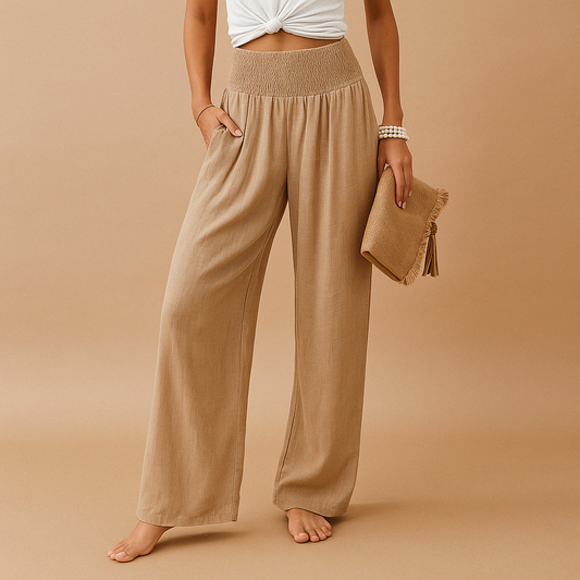 Gwenaëlle | Hoge Taille Wijde Broek En Casual Stijl 