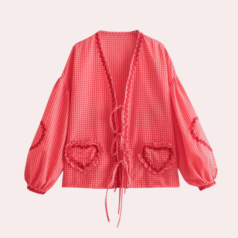Claire | Chemise Detail Herz und romantische Note 