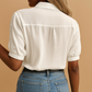 Rania | Blusa Bianca Ricamata con Collo Alto Elegante 