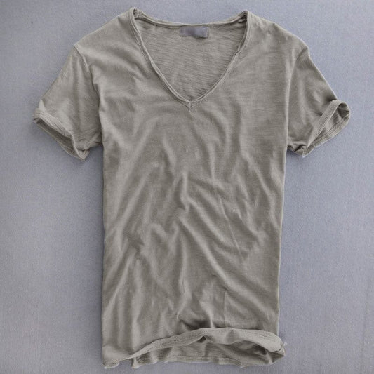 Viktor | T-shirt Col V Maniche Corte Taglio Ampio 