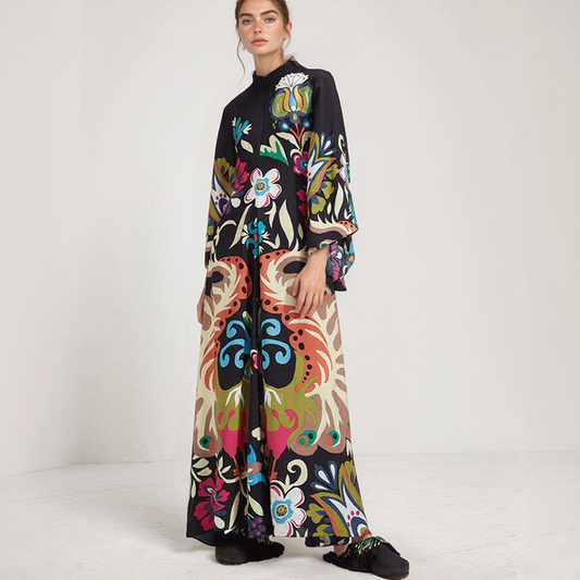 Djamila | Bohemian Maxi Kaftan Dress – Relaxed and Fluid Elegance 