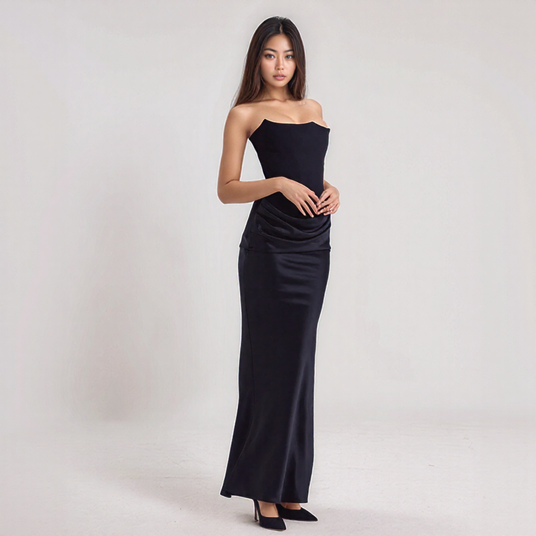Fadel | Elegant Corset Dress – Maxi Length and Refined Style 