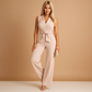Lamia | Elegante Jumpsuit met Strikceintuur en V-hals 