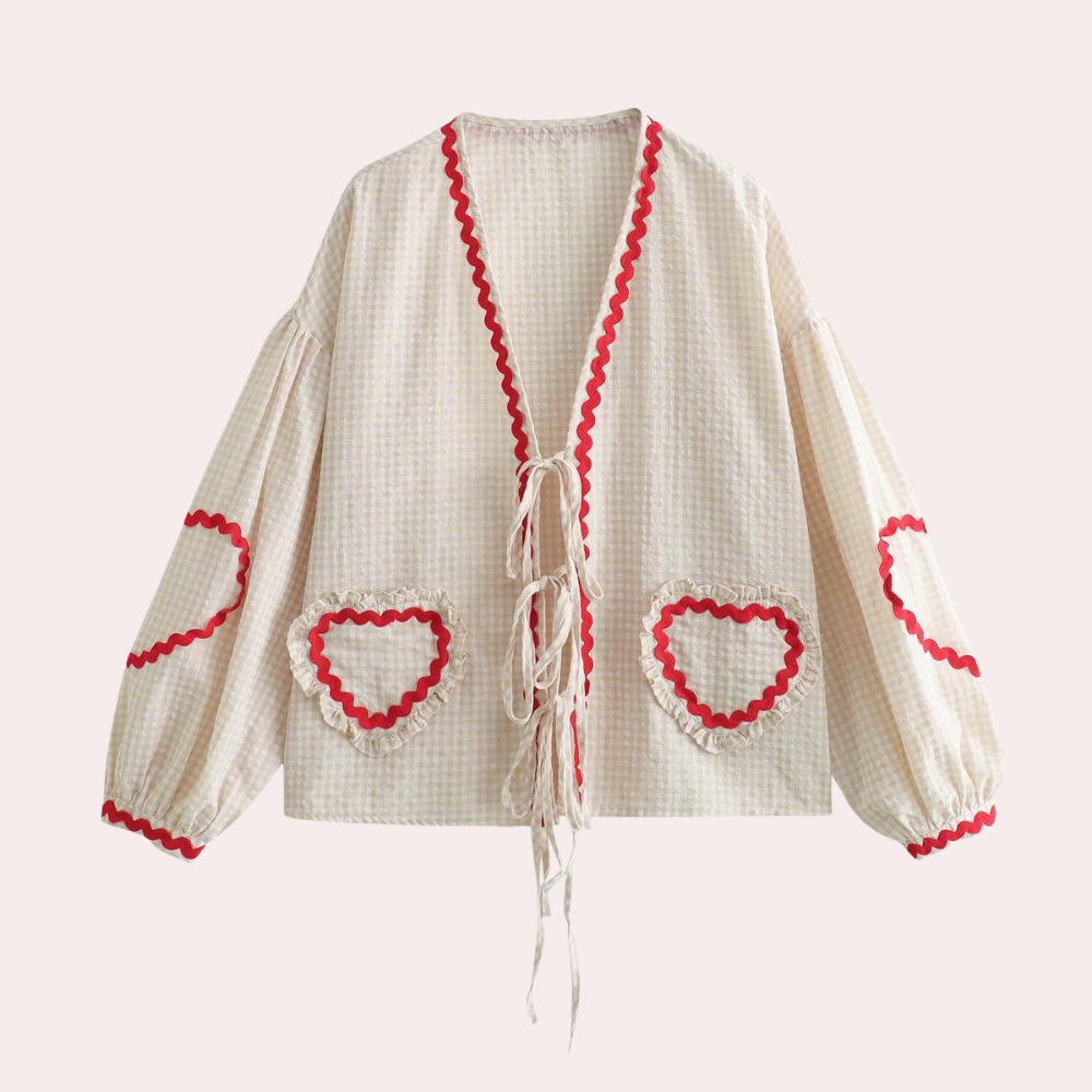 Claire | Chemise Detail Herz und romantische Note 