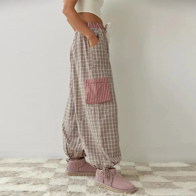 Lucienne | Pyjamas Komfort & Stil med Kontrasterende Ruter 