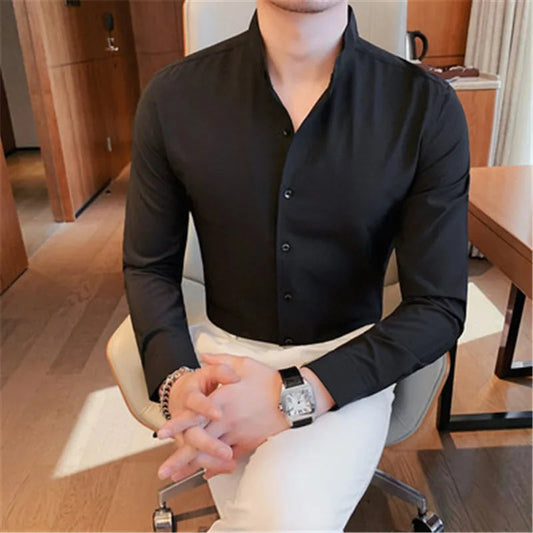 Nathan | Camicia Uomo Slim Fit Collo Ufficiale 