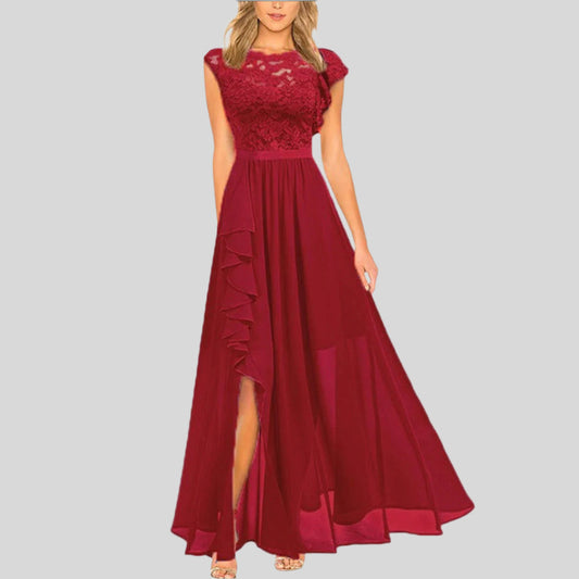 Gwenaëlle | Elegancka Długa Sukienka Bez Rękawów 