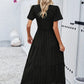Sophie | Sukienka Boho Chic z Krótkim Rękawem 