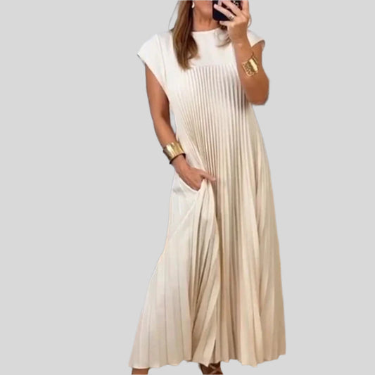 Léna | Elegancka Sukienka Plisowana w Luźnym Stylu 