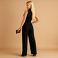 Lamia | Elegante Jumpsuit met Strikceintuur en V-hals 
