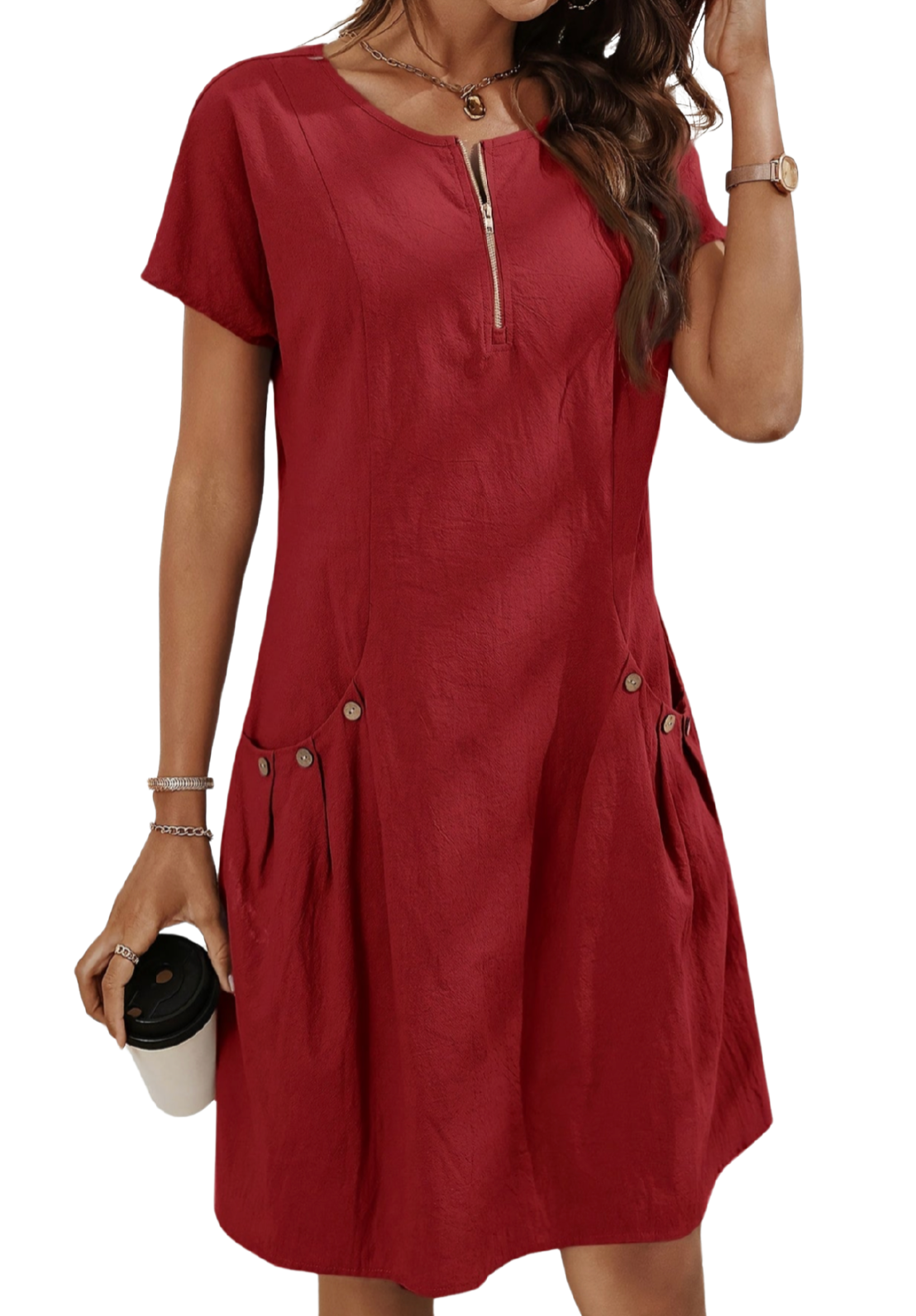 Marie | Vestido Informal – Ligereza y Cierre Moderno 
