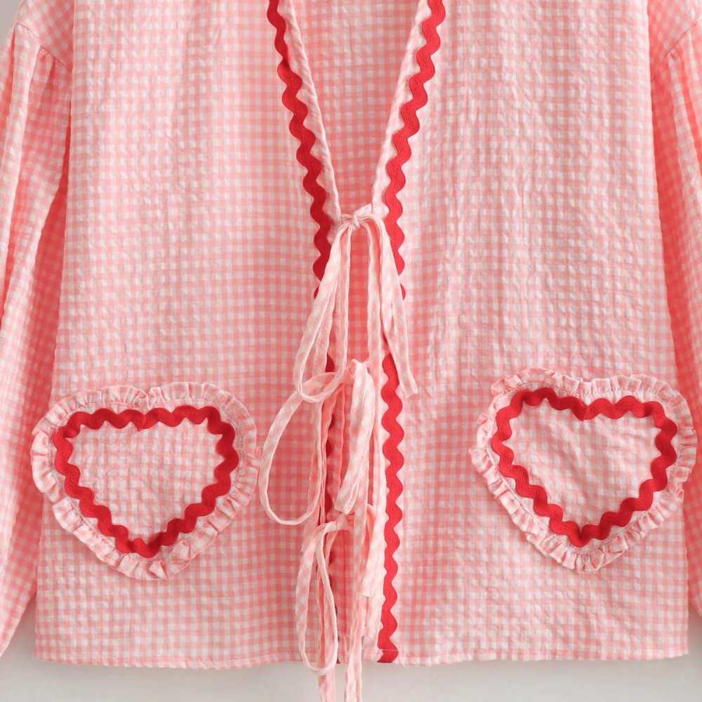 Claire | Chemise Detail Herz und romantische Note 
