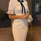 Pascale | Korte Mouwen Jurk – Discrete Elegant 
