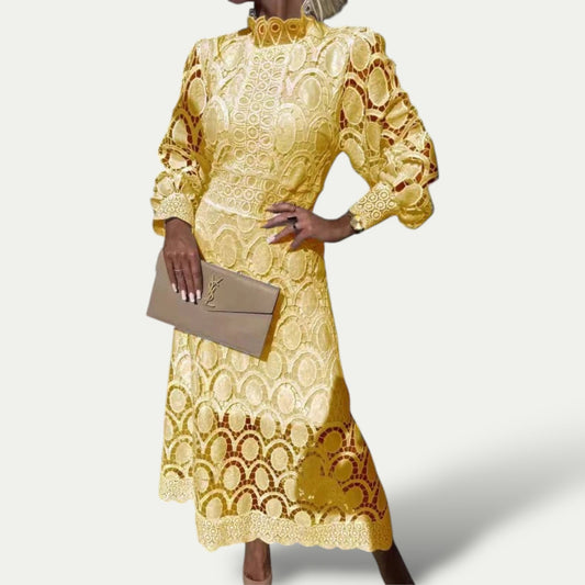 Sabrine | Vestido Midi Refinado – Elegancia Clásica y Estilo Sofisticado 