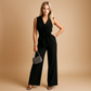 Lamia | Elegante Jumpsuit met Strikceintuur en V-hals 