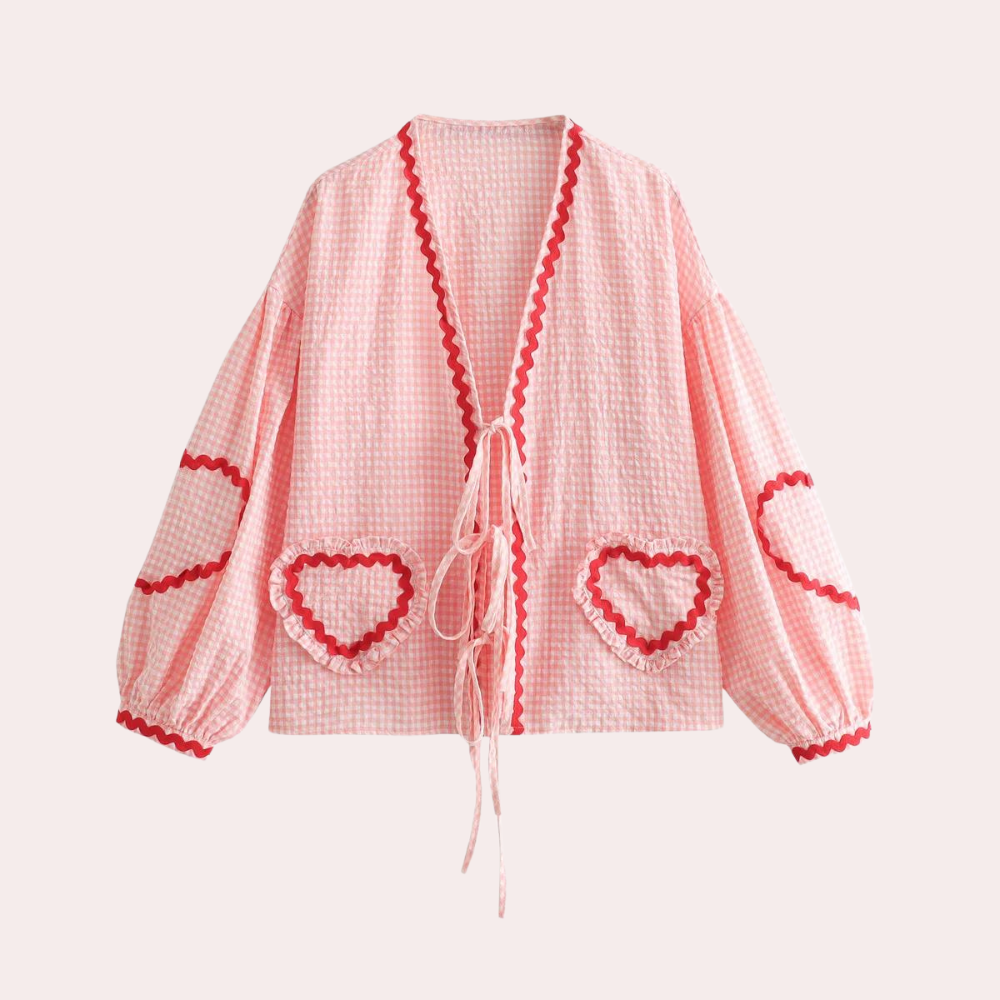 Claire | Chemise Detail Herz und romantische Note 
