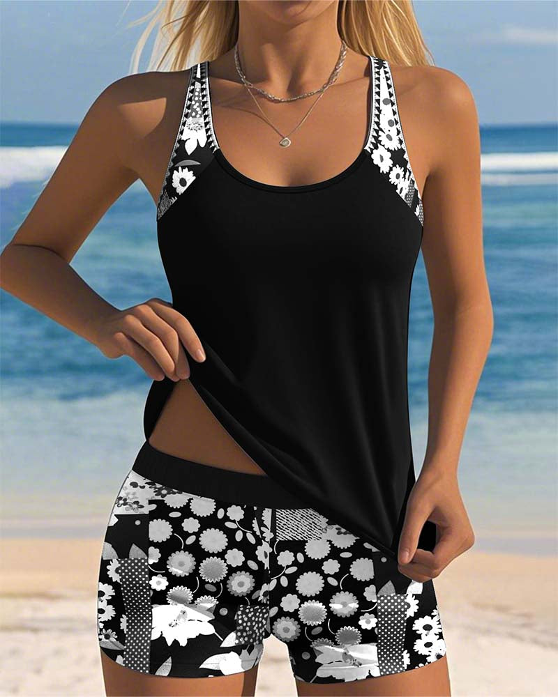 Samira | Ensemble Strand Kvinna - Blommig Stil 