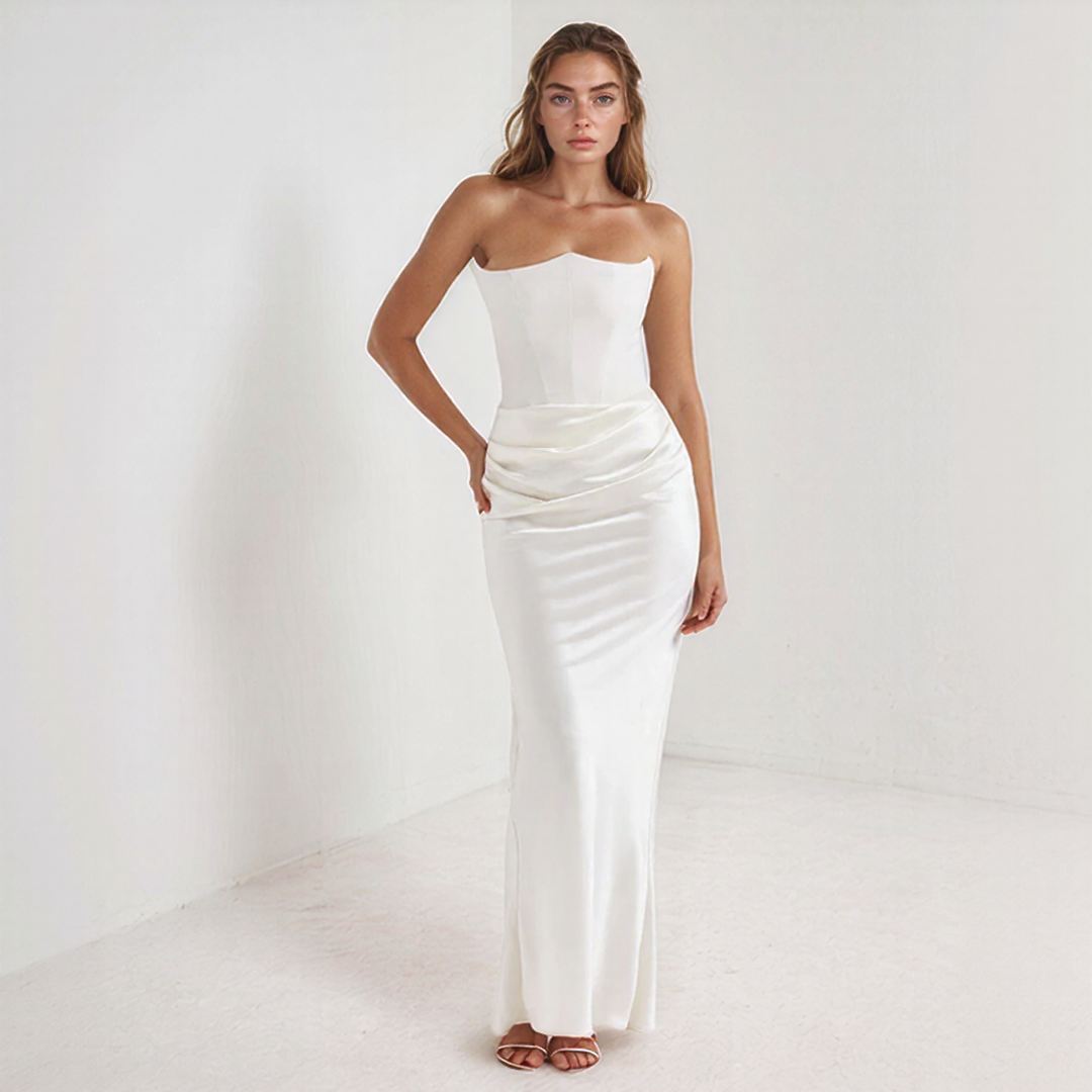 Fadel | Elegant Corset Dress – Maxi Length and Refined Style 