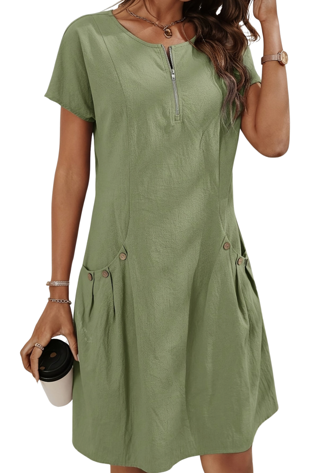 Marie | Vestido Informal – Ligereza y Cierre Moderno 