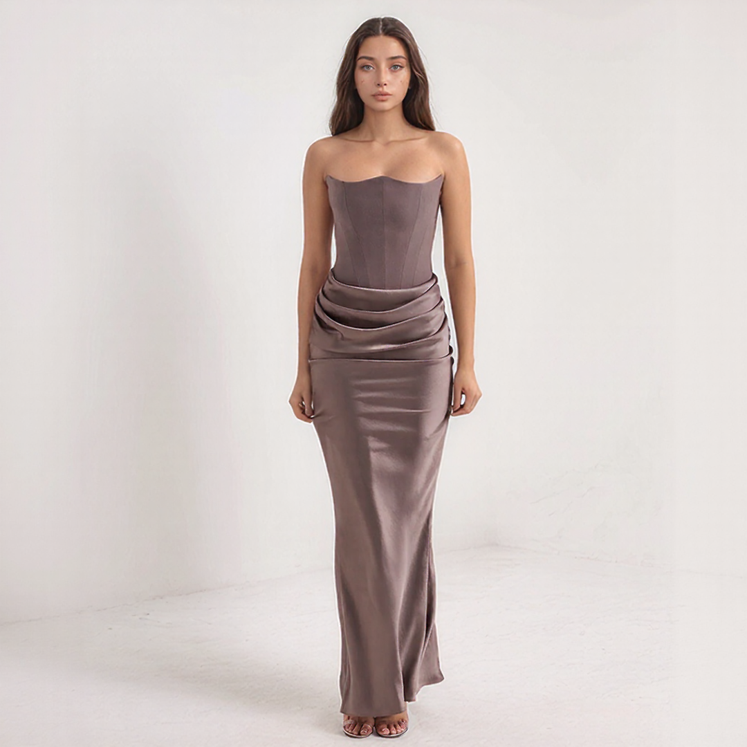 Fadel | Elegant Corset Dress – Maxi Length and Refined Style 