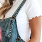 Lucie | Salopetă din denim fără mâneci, lejeră 