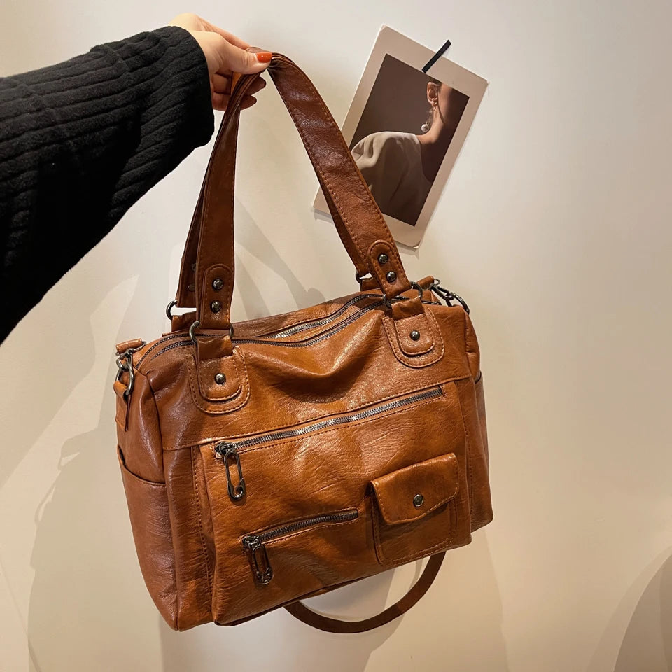 Amaya | Gran Bolsa de Curso en Bandolera – Elegancia y Confort Diario 