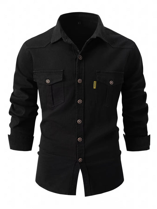 Loïc | Kontrastinen Denim-paita 